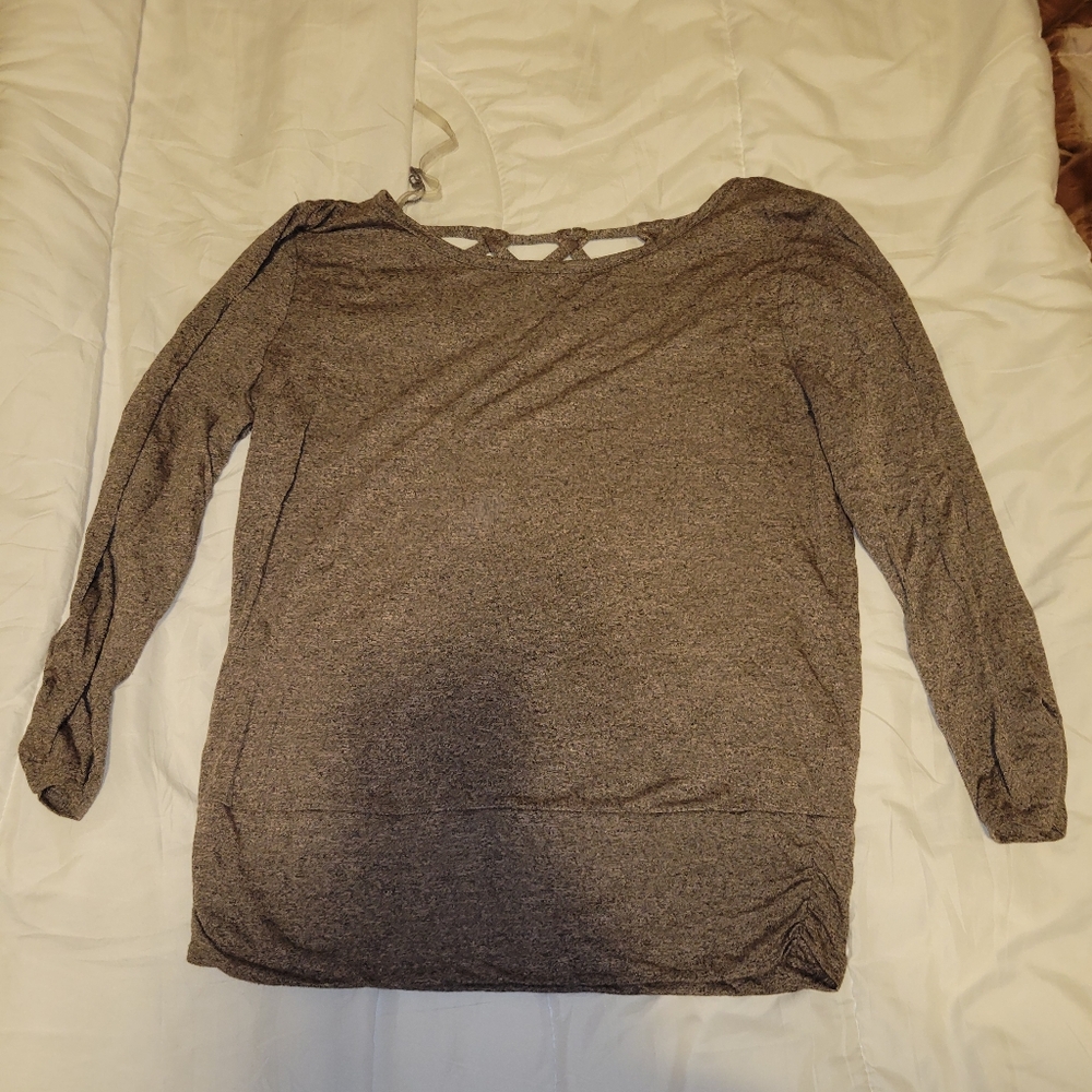 Taupe colored 3/4 sleeve blouse size medium